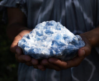 Blue Calcite Crystal for Cancer