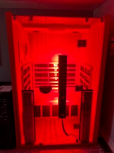 infrared sauna with red light therapy