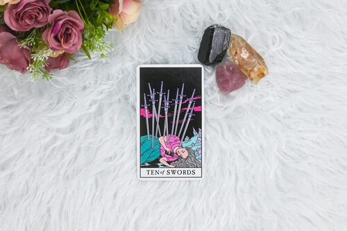 Ten of Swords Tarot Card to Predict Love