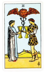 the two of cups tarot card to predict love