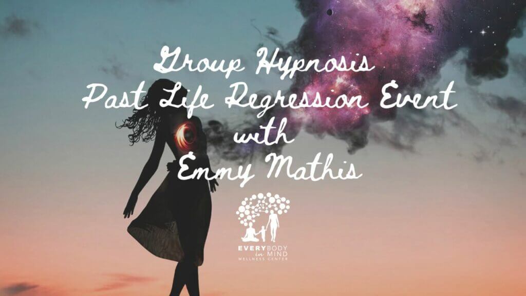 group hypnosis past life regression event with emmy mathis in sudbury ma